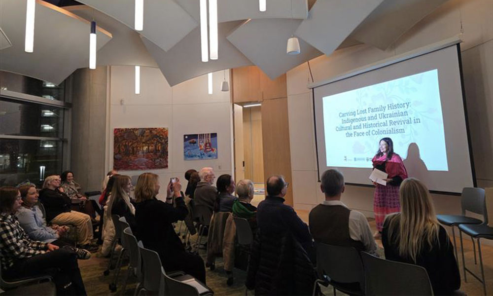 Shelby LaFramboise addresses attendees